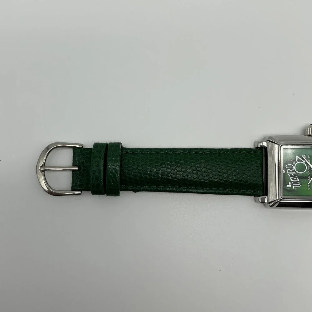 Wizard Of Oz 70th Anniversary Womens Watch 28mm Green Dial Leather New Battery